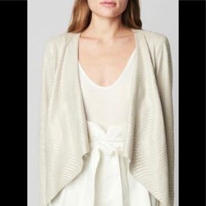 BLANK NYC Beige Snake Pattern Drapped Jacket Sz XS